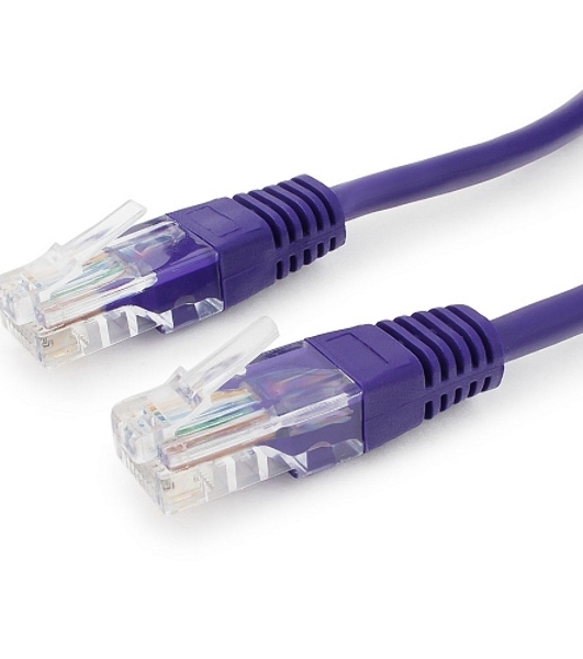 Патч-корд UTP Cablexpert cat.5e, 1м, литой, многожильный, фиолетовый
