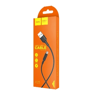 Кабель USB 2.0 hoco X25, AM/microBM, черный, 1м