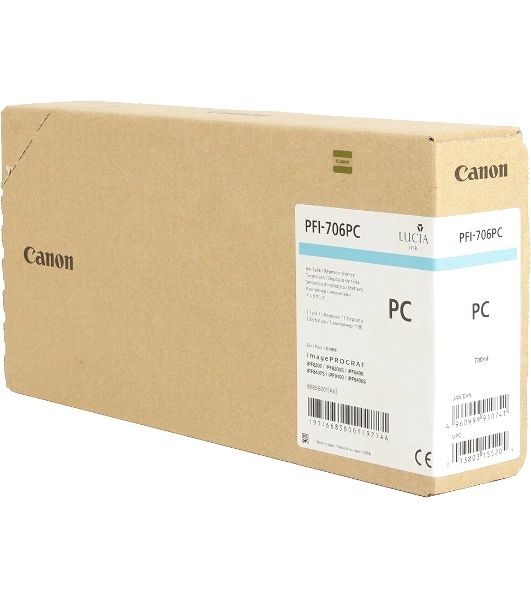 Картридж струйный Canon PFI-706 PC (6685B001) фото голубой (700 мл) для Canon iPF8300S/8400/9400S/9400