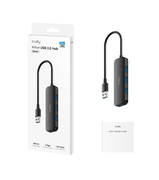 USB-концентратор CUDY UH40A, USB-A, USB 3.0, USB