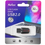 Флешка USB Netac U197 (NT03U197N-032G-20BK), 32Gb, USB 2.0, R/W 25/10, черный/красный, фото15