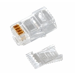 Разъем Rexant RJ-45(8P8C) под витую пару, UTP, категория 6, с вставкой, фото 1
