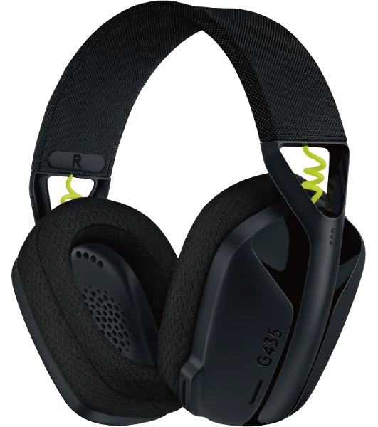 Гарнитура Logitech G435 чёрный/жёлтый, беспроводная, Bluetooth/USB, до 18 ч