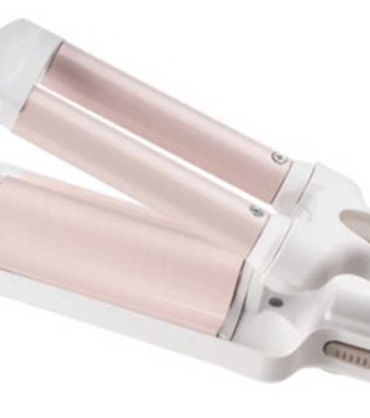 Щипцы для завивки волос Galaxy Line GL4667 белый/бежевый, 10 мм, 180 °C, 1 режим