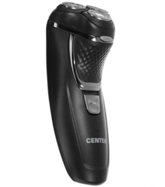 Электробритва Centek CT-2176 черный/хром ротор, 3 плавающие головки, аккумулятор + работа от сети, триммер