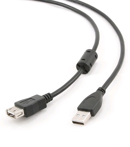 Кабель Gembird PRO USB 2.0 удлинительный 1.8м AM/AF позол.конт., фер.кол., пакет