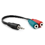 Кабель аудио сигнала Gembird Jack3.5 4pin->Jack3.5 стерео + 3.5 микрофон моно, длина 20с, черный, фото 1
