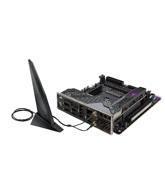 Материнская плата ASUS ROG STRIX X570-I GAMING, AM4, AMD X570, 2xDDR4, 4xSATA, 2xM.2, 1xPCIe 4.0 x16, 1xHDMI, 1xDP, 1x1Gb LAN, Wi-Fi 6, Bluetooth 5.0, 1xUSB-C 10Gbps, 3xUSB-A 10Gbps, 4xUSB-A 5Gbps, 2xUSB-A 2.0, 3x3.5 мм, 7.1, ITX