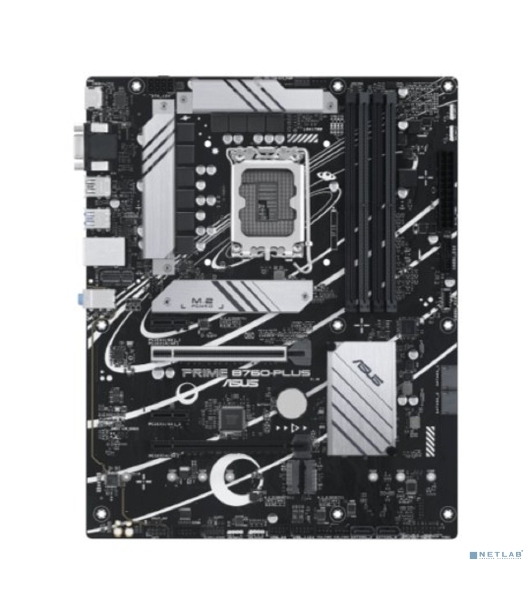 Материнская плата ASUS PRIME B760-PLUS, LGA 1700, Intel B760, 4xDDR5, 4xSATA, 3xM.2, 1xPCIe 4.0 x4, 1xPCIe 5.0 x16, 2xPCIe x1, 1xDP, 1xHDMI, 1xVGA, 2xUSB-A 3.2 Gen 2, 1xUSB-C 3.2 Gen 2x2, 1x 2.5Gb LAN, 3x3.5 мм, 7.1, ATX