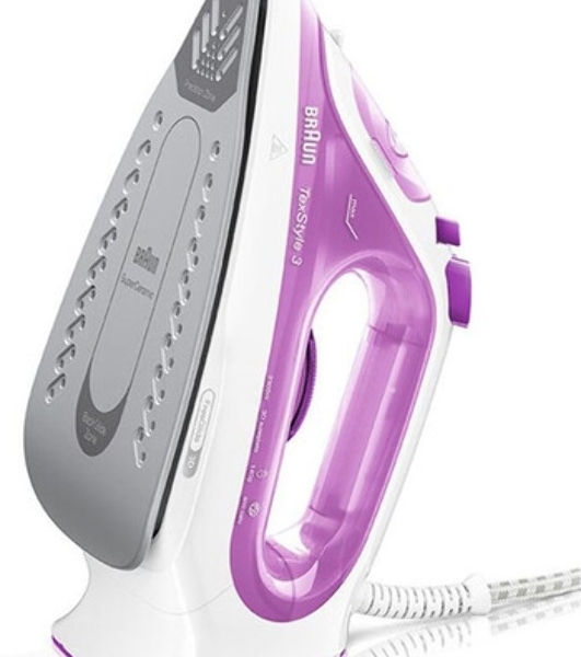 Утюг Braun SI 3030 PU белый/фиолетовый, 2300 Вт, 45 г/мин, 140 г/мин, 270 мл