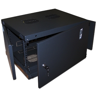 Шкаф настенный Lanmaster TWT-CBWNM-12U-6X6-BK 12U 600x600мм пер.дв.металл несъемные бок.пан. черный