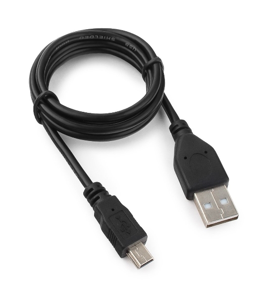 Кабель USB 2.0 Гарнизон GCC-USB2-AM5P-1M, AM/miniBM 5P, 1м, пакет