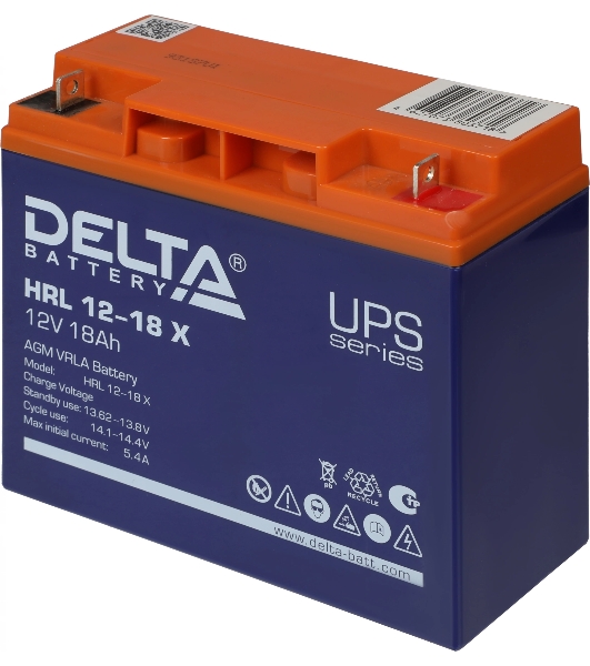Батарея Delta HRL 12-18 X (17.8 А\ч, 12В) свинцово- кислотный аккумулятор