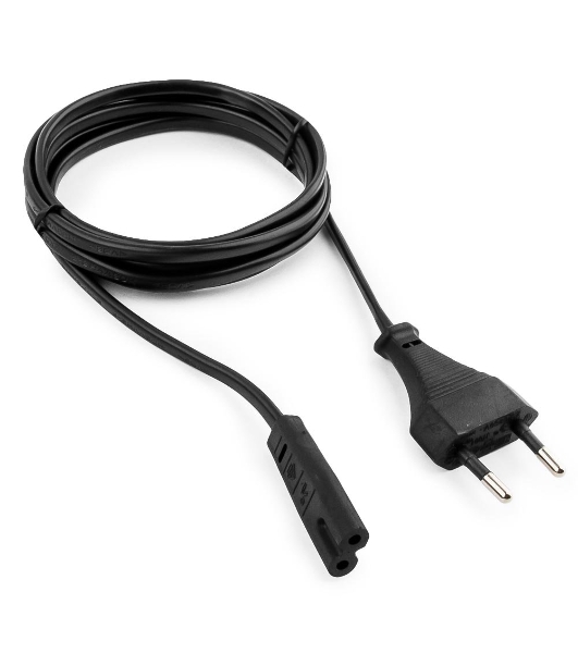 Кабель питания для ноутбуков, аудио/видео техники Cablexpert/Gembird PC-184/2-1.8М, 1.8м, 2-pin, черный, пакет