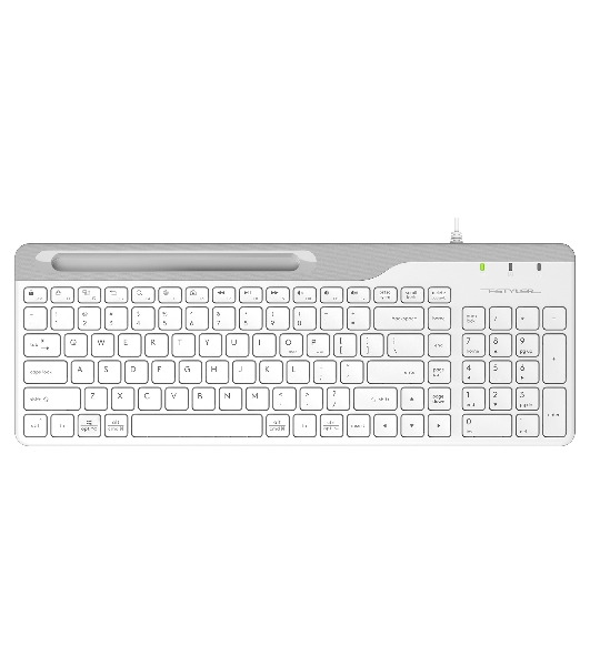 Клавиатура проводная A4Tech Fstyler FK25, USB, белый/серый