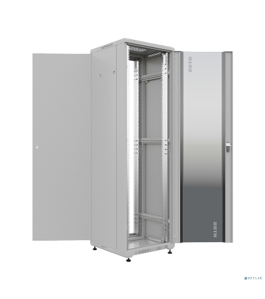 Шкаф серверный NTSS Премиум (NTSS-R42U6060GS) напольный 42U 600x600 мм пер. дв. стекл. металл 900 кг серый IP20 сталь
