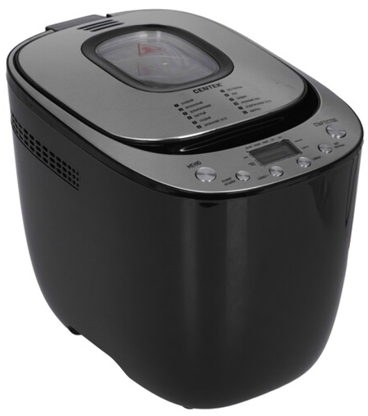 Хлебопечка Centek CT-1418 серебристый, 650 Вт, 0.9 кг, 12 программ