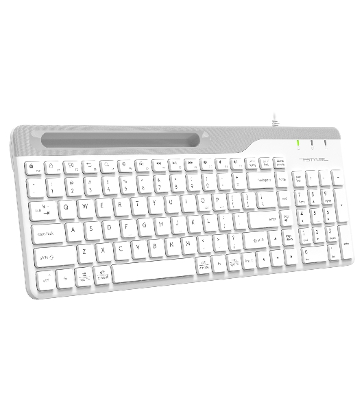 Клавиатура проводная A4Tech Fstyler FK25, USB, белый/серый