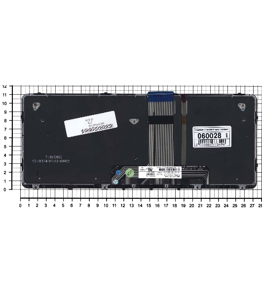Клавиатура для ноутбука HP Probook X2 612 G1 черная с рамкой и подсветкой