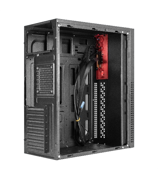 Компьютерный корпус Miditower ExeGate EX298134RUS AA-443U (ATX, без БП, 2хUSB+1хUSB 3.0+HD Audio, черный)