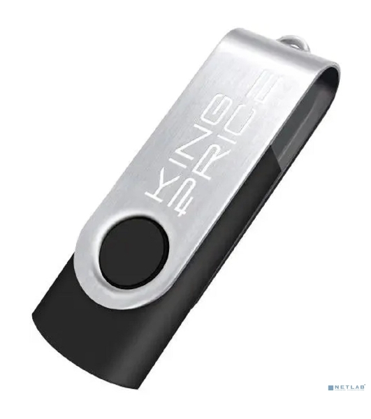 Флешка USB KingPrice KPFD2 (KPFD2A032ABK), 32Gb, USB 2.0, R/W 20/10, черный/сере
