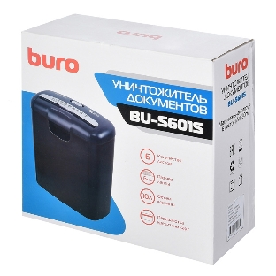 Шредер Buro Home BU-S601S (секр.Р-1)/ленты/6лист./10лтр./пл.карты