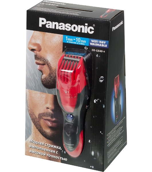 Машинка для стрижки Panasonic ER-GB40 красный (насадок в компл:1шт)
