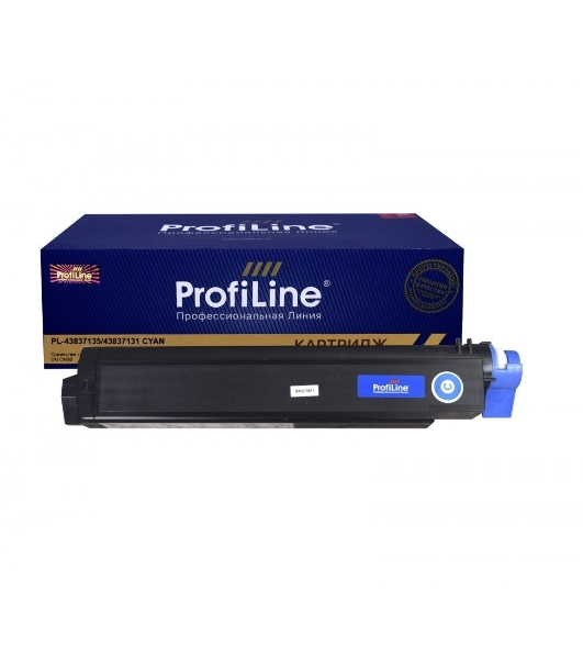 Картридж ProfiLine PL-43837135/43837131 для принтеров Oki C9655 Голубой 22000 копий