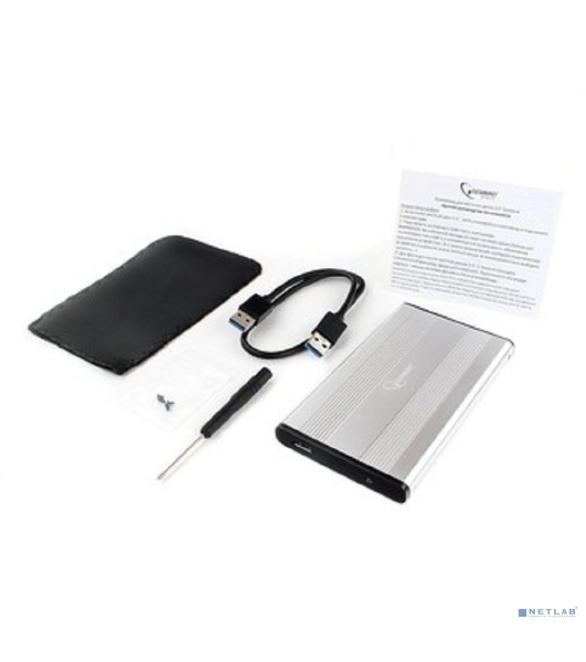 Внешний корпус 2.5' Gembird EE2-U3S-5-S, серебро, USB 3.0, SATA, металл