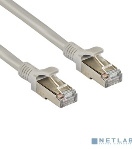 Патч-корд ExeGate FTP-RJ45-RJ45-C5e-CU-0,5M-GY, FTP, cat.5e, 0.5м, медь, серый