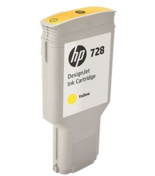 Картридж струйный HP F9K15A (HP 728) для DesignJet T730, T830. Желтый. 300 мл.