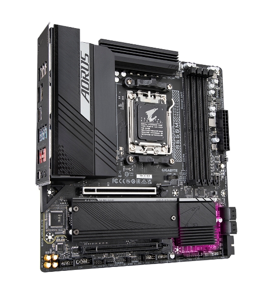 Материнская плата Gigabyte B650M AORUS ELITE, Socket AM5, AMD B650, 4xDDR5, 4xSATA, 2xM.2, 1xPCI-E 4.0 x16, 1xPCI-E 4.0 x4, 1xHDMI, 1xDP, 1x 2.5Gb LAN, 5xUSB-A 3.2 Gen 1, 2xUSB-A 3.2 Gen 2, 4xUSB-A 2.0, 1xUSB-C 3.2 Gen 2, 2x3.5 мм, 7.1, Micro-ATX