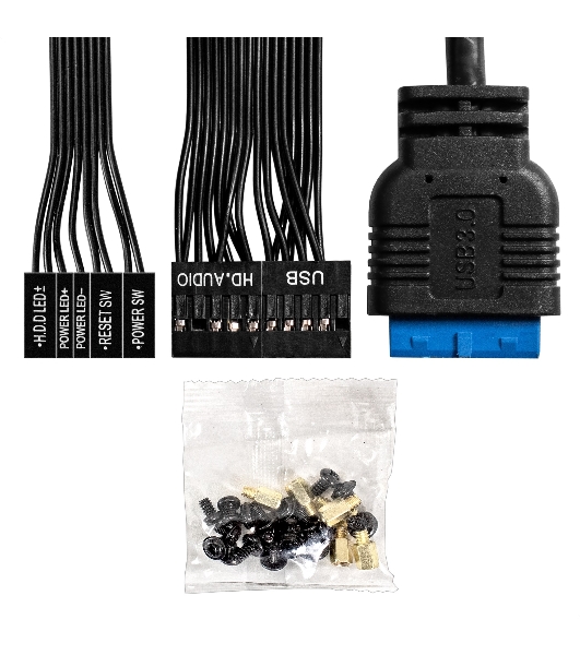 Компьютерный корпус Miditower ExeGate EX298134RUS AA-443U (ATX, без БП, 2хUSB+1хUSB 3.0+HD Audio, черный)