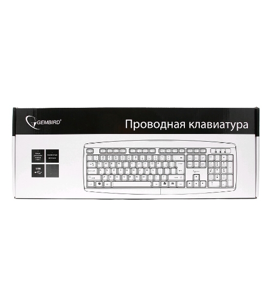 Клавиатура проводная Gembird KB-8351U-BL, USB, черный