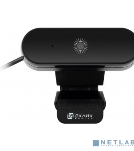 Веб-камера OKLICK OK-C008FH 1920x1080, 30 кадр/с, USB Type-A, микрофон (шумоподавление), автоматическая фокусировка, универсальное крепление