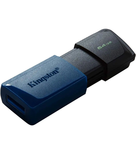 Флешка USB Kingston DataTraveler Exodia M (DTXM/64Gb), 64Gb, USB 3.0, R/W 70/45, черный/синий