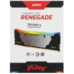 Оперативная память Kingston Fury Renegade, DDR4, 64GB (4x16GB), 3600MHz, CL16, DIMM, с радиатором, RGB, серебристый/черный, фото8