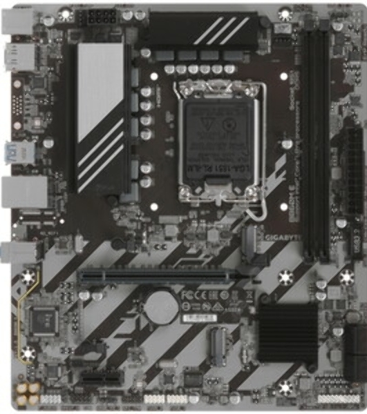 Материнская плата Gigabyte B860M-E, LGA 1851, Intel B860, 2xDDR5, 4xSATA, 2xM.2, 1xPCIe 4.0 x16, 1xPCIe x1, 1xHDMI, 1xDP, 1x1Gb LAN, 4xUSB-A 5Gbps, 2xUSB-A 2.0, 1xPS/2, 3x3.5 мм, 7.1, mATX