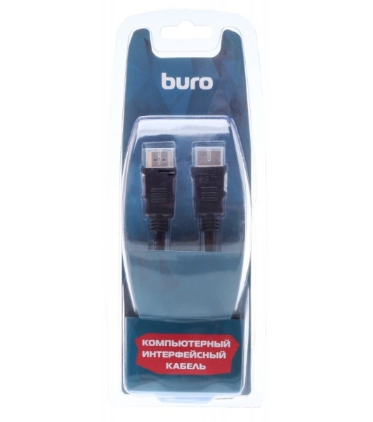 Кабель аудио-видео Buro HDMI (m)/HDMI (m) 1.8м. феррит.кольца позолоченные контакты черный