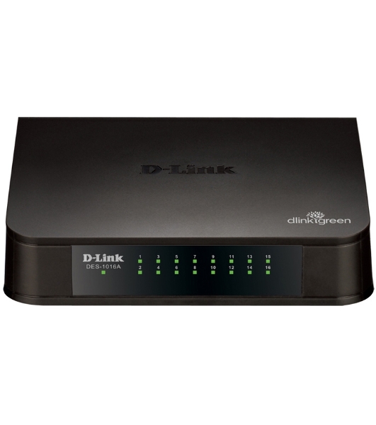 Коммутатор D-Link DES-1016A, 16×100 Мбит/с, неуправляемый