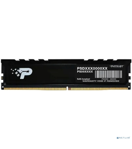 Оперативная память Patriot Signature Premium, DDR5, 16Gb (1x16 GB), 5600 MHz, CL46, DIMM, радиатор, черный