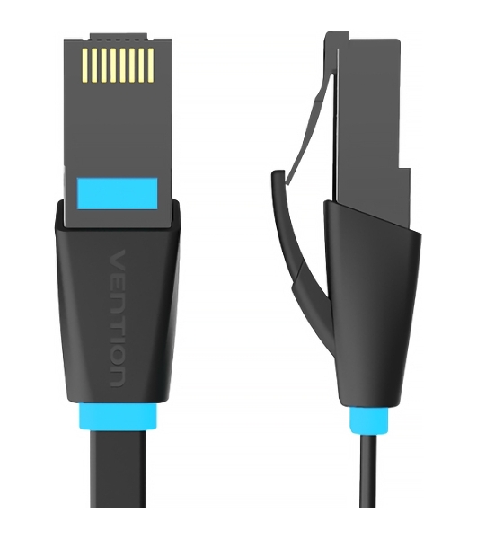 Патч-корд Vention прямой UTP cat.6, RJ45 - 1,5м. плоский черный