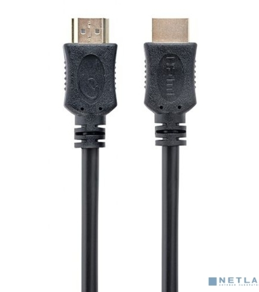 Кабель HDMI Cablexpert CC-HDMI4L-20M, 20м, v2.0, 19M/19M, серия Light, черный, позол.разъемы, экран, пакет