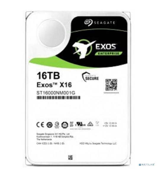 Жесткий диск Seagate 16Tb, ST16000NM002G, SAS Exos X16, 7200 rpm, 256Mb buffer
