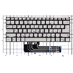 Клавиатура для ноутбука Lenovo Ideapad 530S-14ARR серебристая, фото2