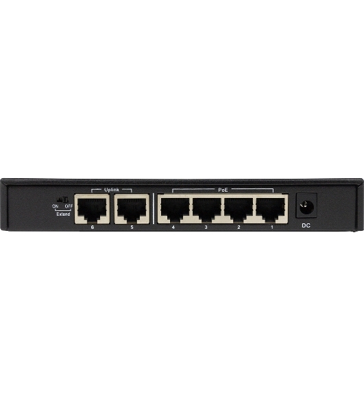 Коммутатор неуправляемый PoE ORIGO OS1206P/60W/A1A 4x100Base-TX PoE+, 2x100Base-TX, PoE-бюджет 60 Вт, корпус металл