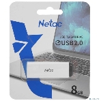 Флешка USB Netac U185 (NT03U185N-008G-20WH), 8Gb, USB 2.0, R/W 25/10, белый/серый, фото11