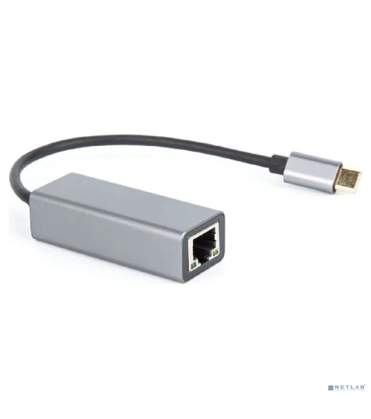 Кабель-переходник USB 3.1 Type-C -->RJ-45 1000Mbps Ethernet, Aluminum Shell, 0.15м VCOM DU320M