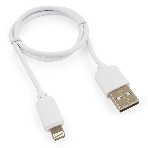 Кабель USB Гарнизон GCC-USB2-AP2-0.5M-W AM/Lightning, для iPhone5/6/7, IPod, IPad, 0.5м, белый, пакет, фото6
