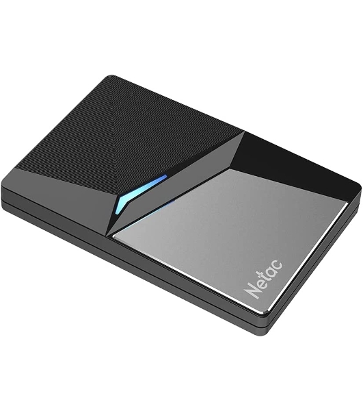 Внешний SSD Netac Z7S, 480 Gb, USB 3.2 Gen 2 Type-C, R/W 550/480, черный